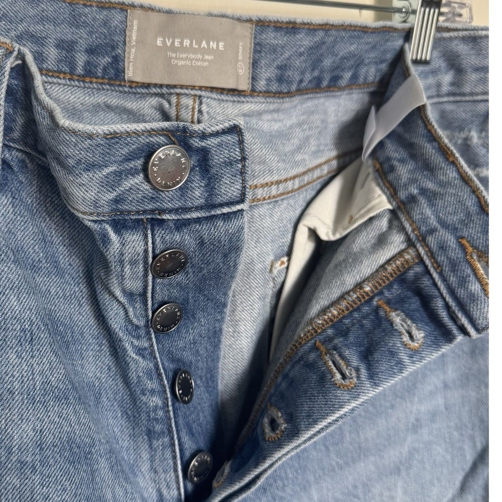 Everlane The Everybody Jean Light Wash Organic Cotton Distressed Straight Leg E7 - Picture 5 of 7